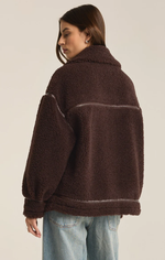 Ari Sherpa Coat Dark Chocolate