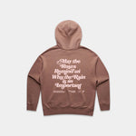 Women's Sueded Slogan Hoodie Hazy Pink