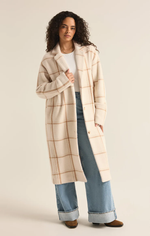 Mason Windowpane Coat Sea Salt