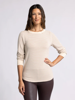 Stacy Top White Swan Clove Stripe