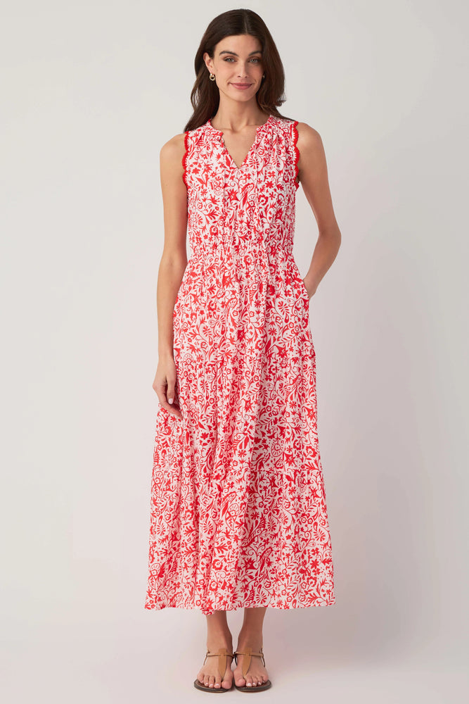 Rosalie Maxi Dress Red/White XS