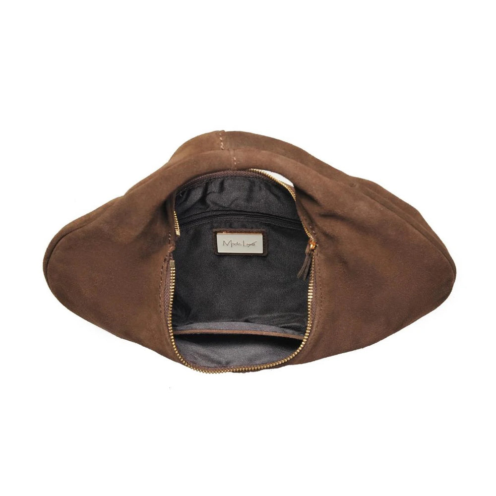 Farrah Suede Shoulder Bag Chocolate