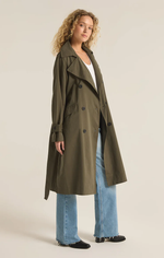 Dorian Trench Coat Grape Leaf