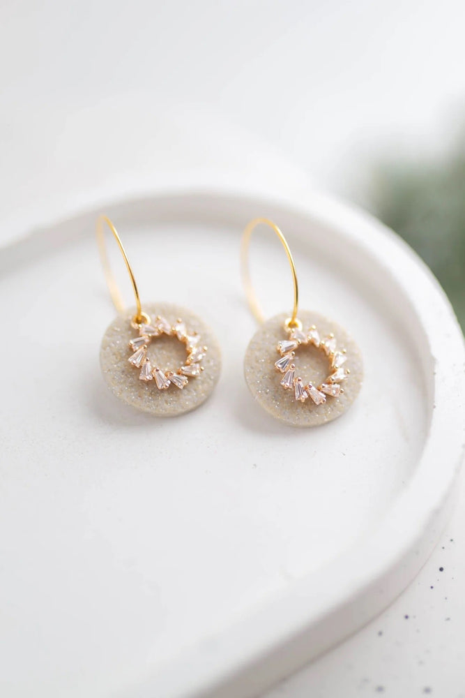Wreath Mini Hoops - Gold
