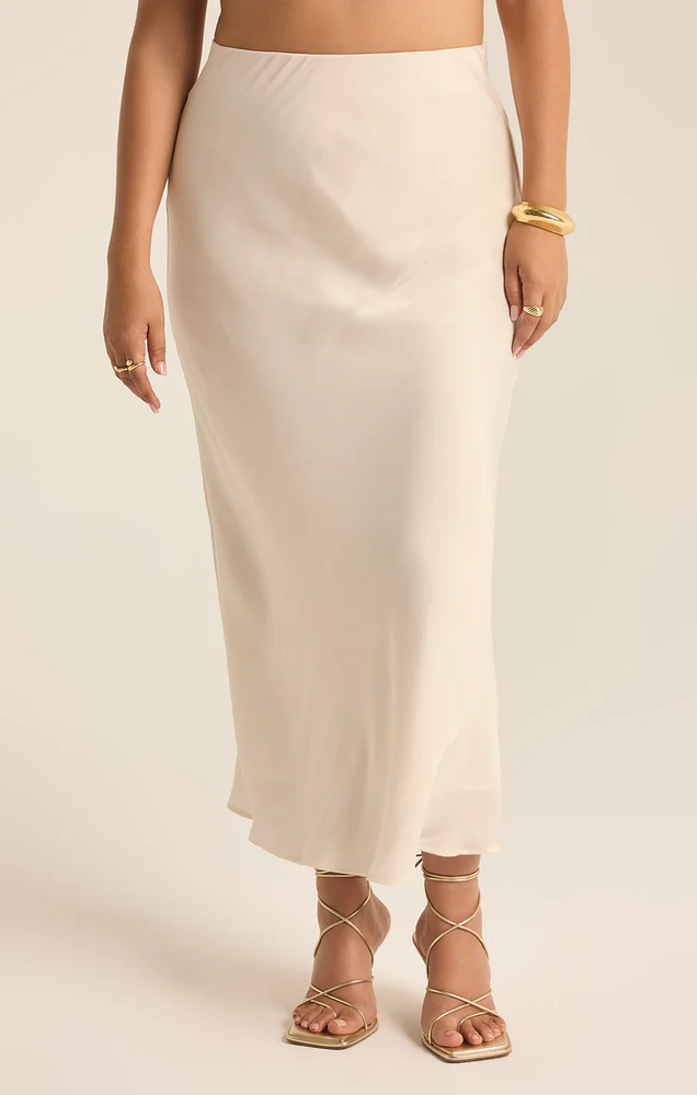 Europa Poly Sheen Skirt Sea Salt