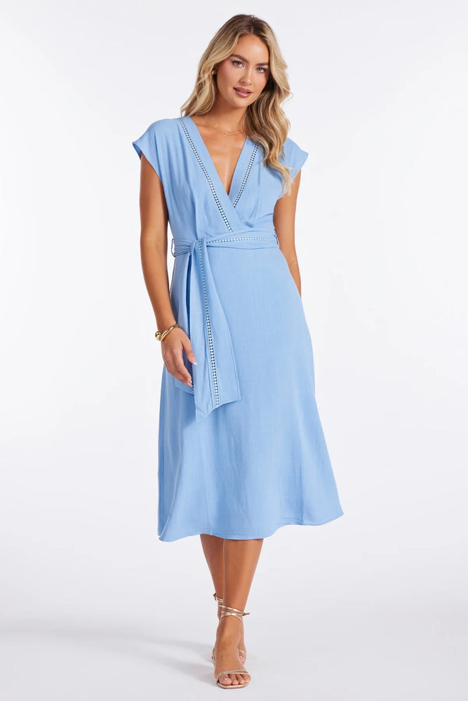 coastal blue dress Salerno Trim Detail Dress Coastal Blue L