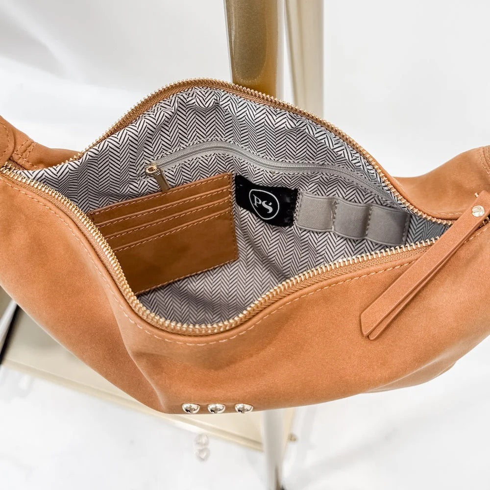 Netty Nubuck Crossbody Camel