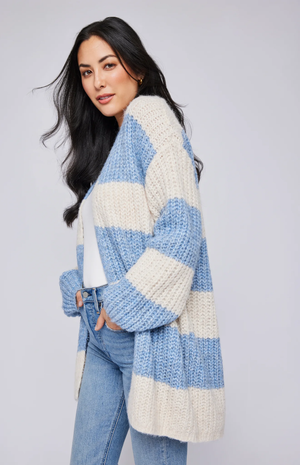 Enid Cardigan Sky Stripe