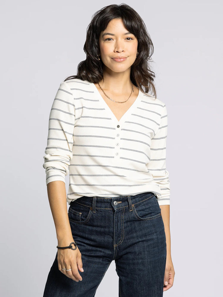 Solara Top Off White / Navy