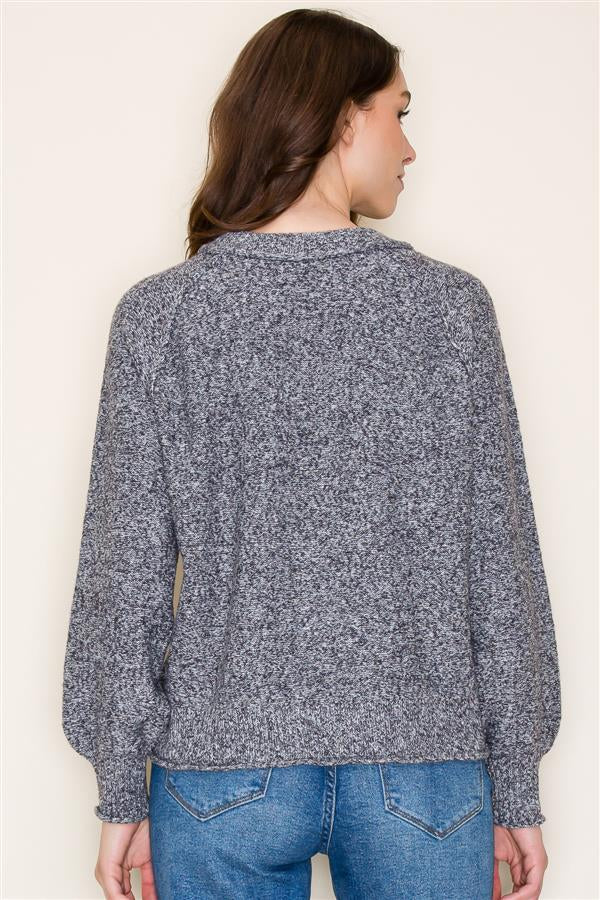 Aria Crew Neck Sweater Charcoal