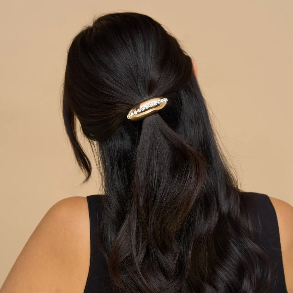 Holiday Rhinestone Cloud Cuff Hair Tie Medium