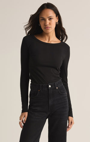 Variegated Layer Top Black