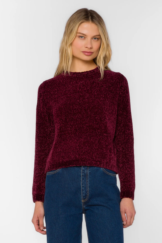 Corina Chenille Sweater Cabernet