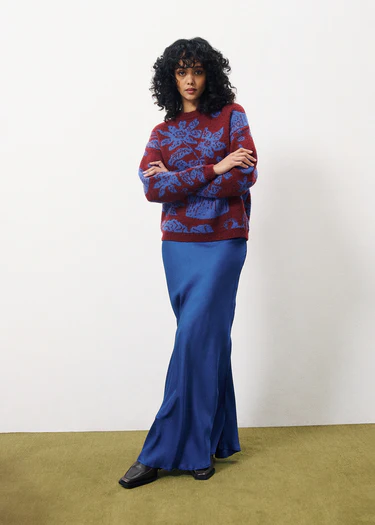 Eugenie Sweater Blue Flora