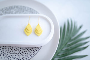 Clay Earrings Stacked Hoops Sunshine