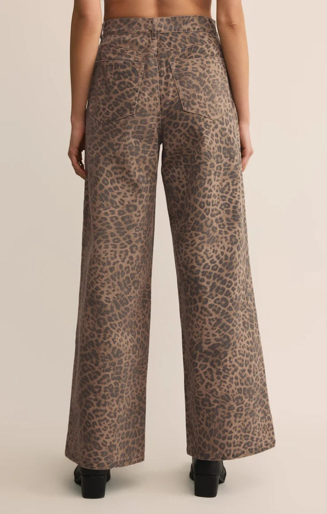 Marli Denim Leopard Pant Desert Tan