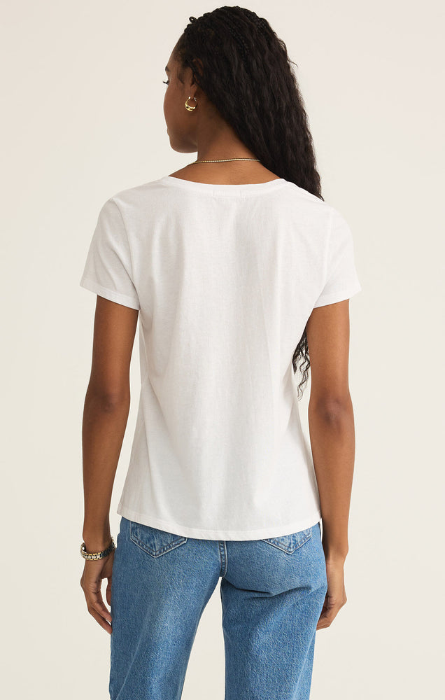 Anywhere Scoop Tee White