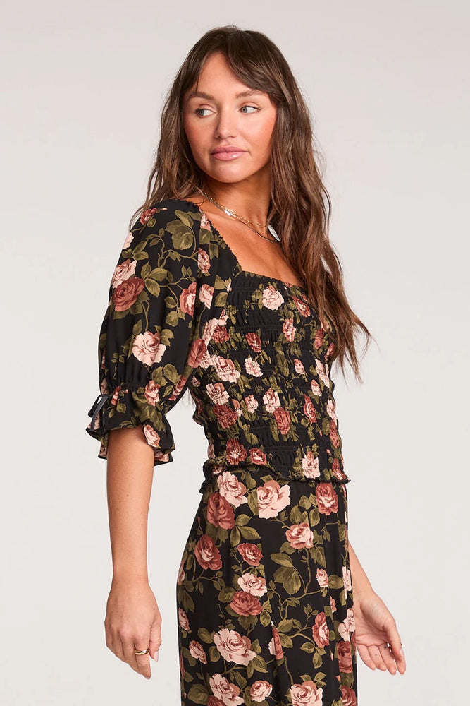 Eddith Top Black/Floral