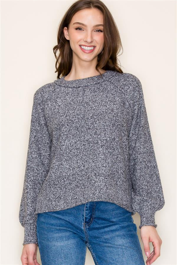 Aria Crew Neck Sweater Charcoal