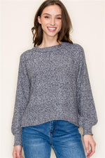 Aria Crew Neck Sweater Charcoal