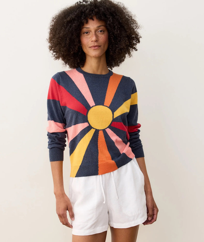 Icon Sweater Navy Sun