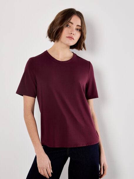 Timeless Slim Fit Tee Burgundy