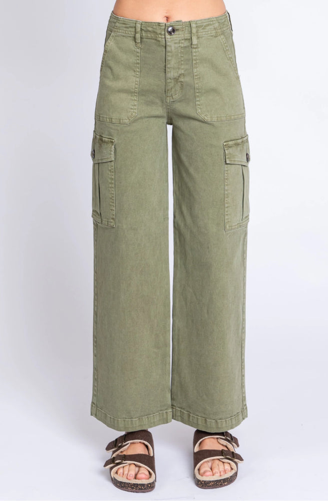 Baggy Cargo Pants Fatigue Green