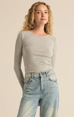 Variegated Layer Top Classic Heather Grey