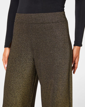 Spanx Air Essentials Wide Leg Pant Black/Gold Shimmer