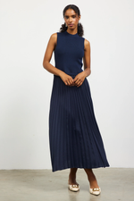 Blakely Pleated Tank Dress Navy