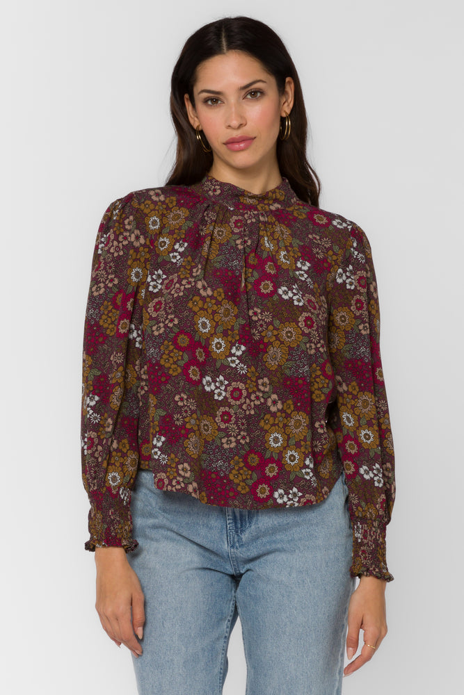 Arlene Blouse Red Sangria