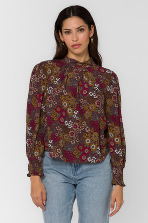 Arlene Blouse Red Sangria