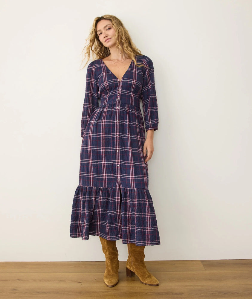 Maeve Midi Dress Twilight Plaid