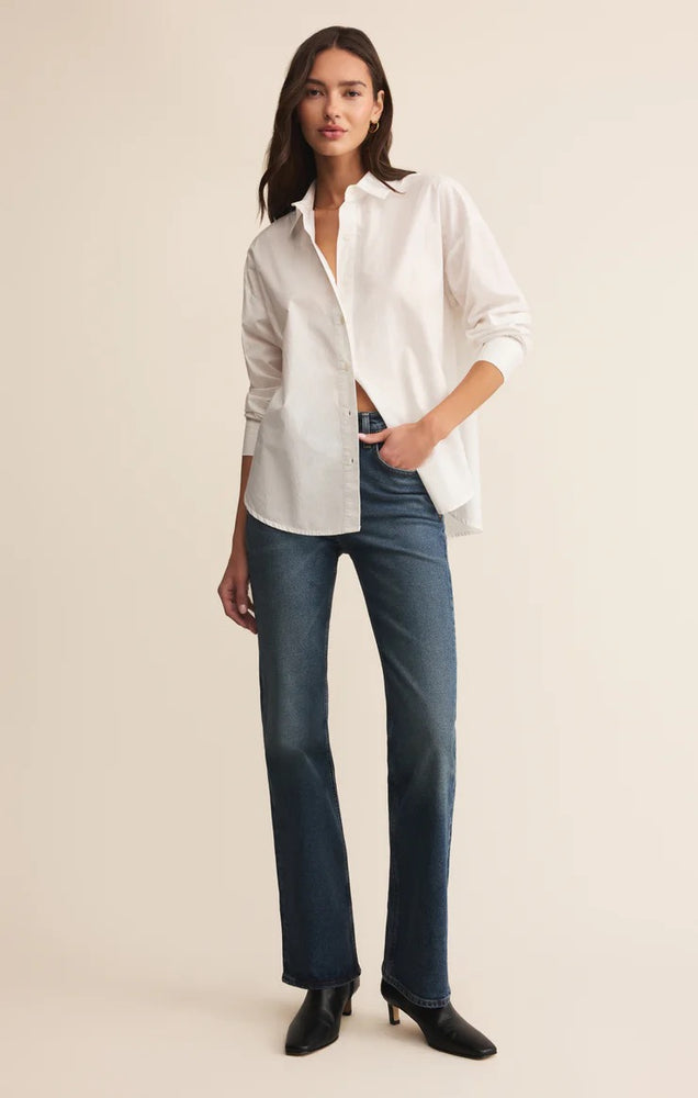 Elevated Poplin Shirt White