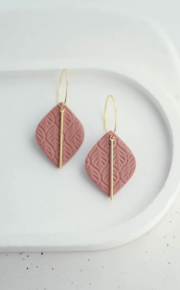 Clay Earrings Fall Hoops - Suede-Mapel Boutique