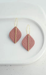 Clay Earrings Fall Hoops - Suede