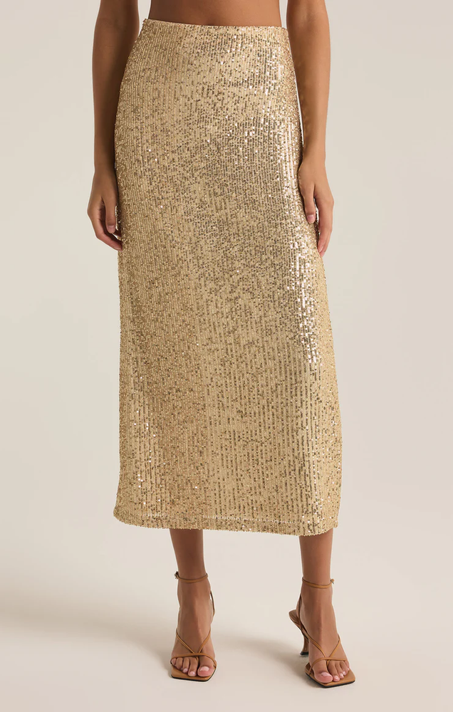 Saturn Sequin Skirt Champagne