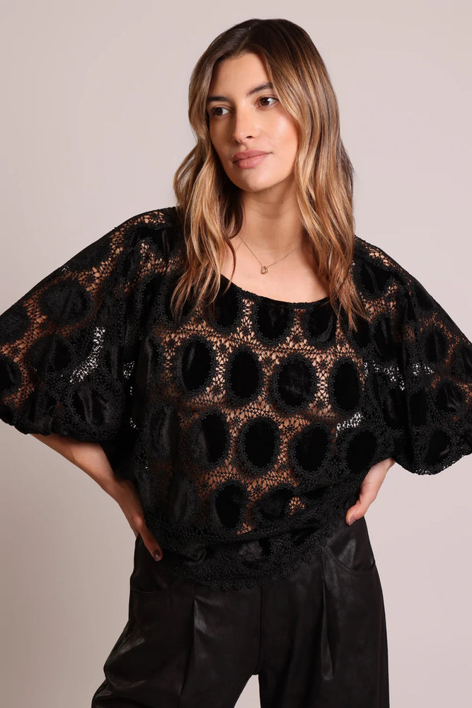 Bloom Blouse Black