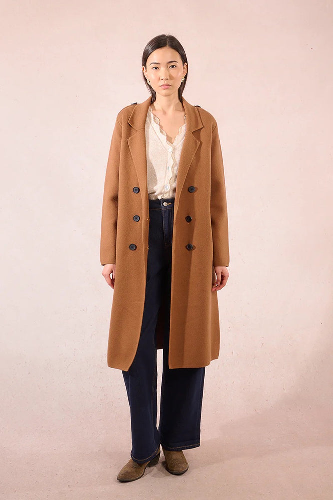 Classic Straight Fit Coat Camel