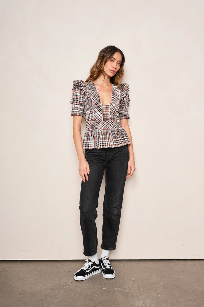 Zoe Top Autumn Madras