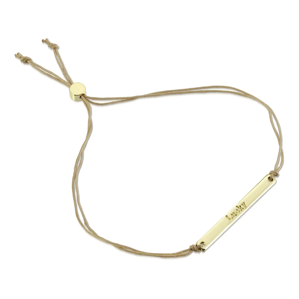 Morse Code Bar Bracelet - Lucky