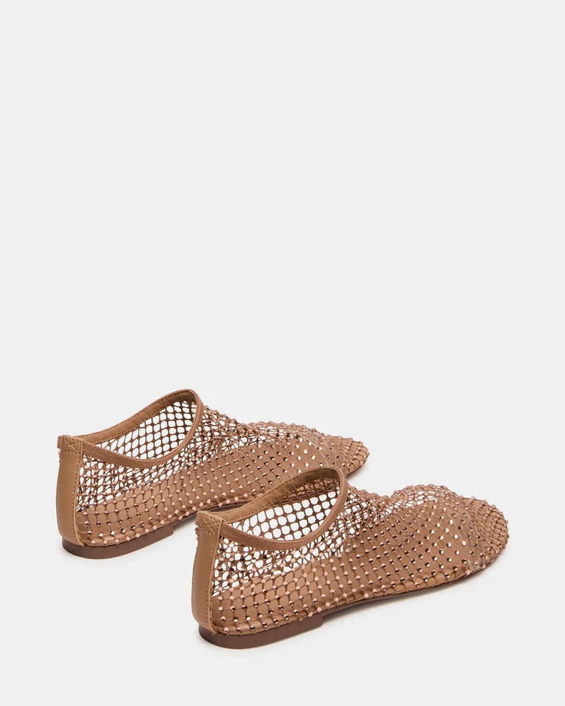 Mino Rhinstone Flats Blush