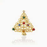 Vintage Inspired Christmas Brooch - Tree