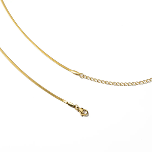 Gold Micro Herringbone Necklace