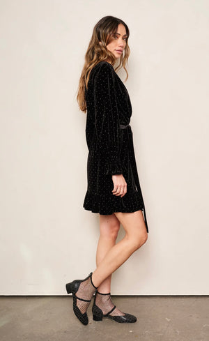 Mabel Velvet Dress Black