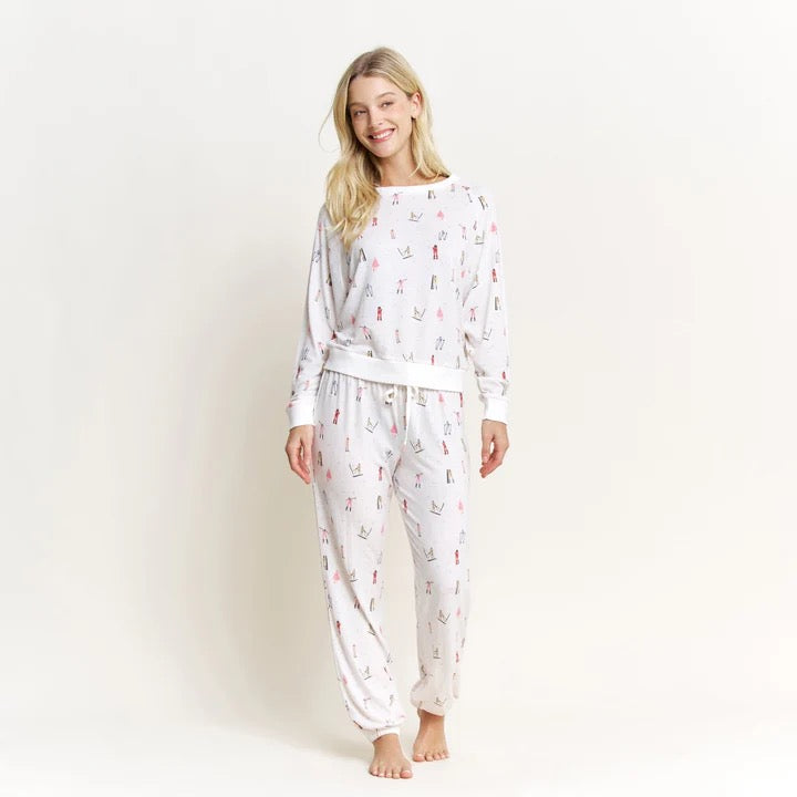 Ski Girls Pajama Set Ivory