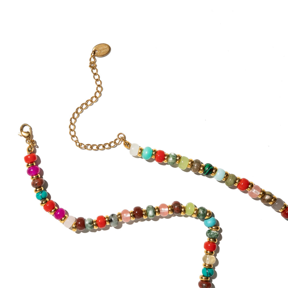 Gemstone Beaded Necklace (Waterproof)