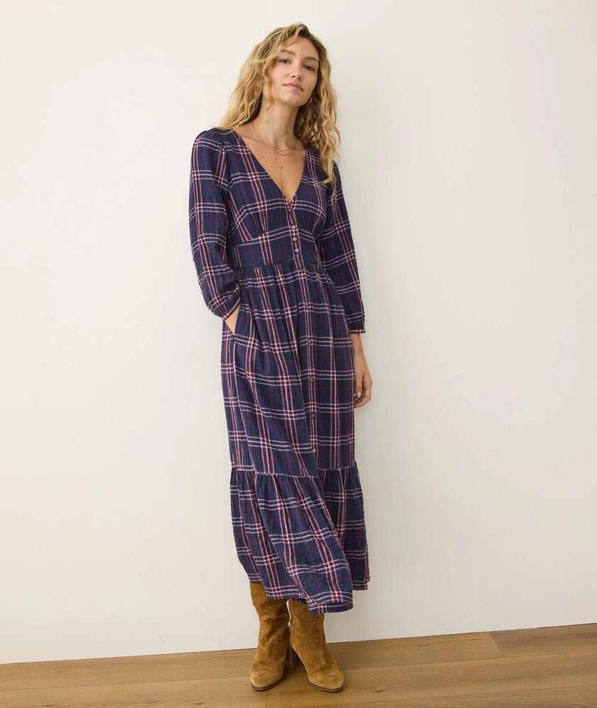 Maeve Midi Dress Twilight Plaid