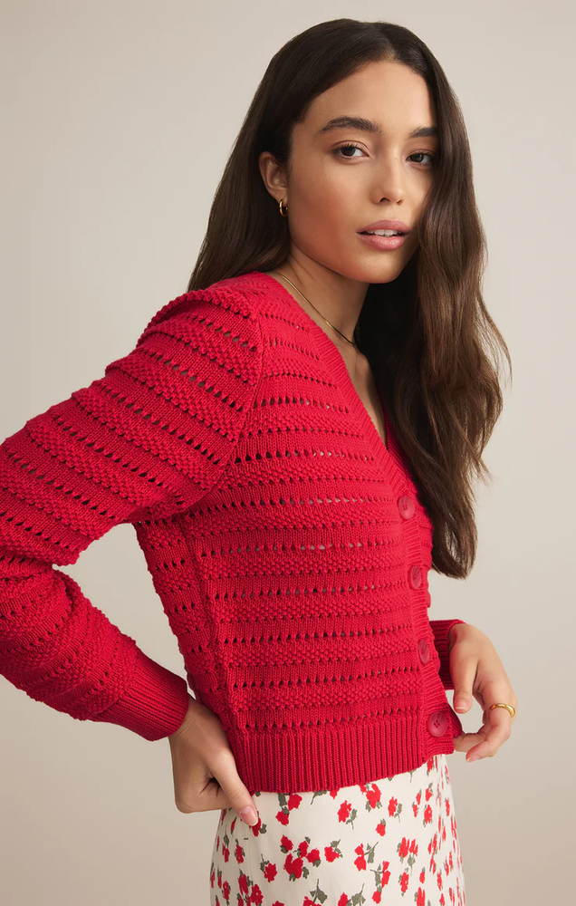 Romance Cardigan Cherry