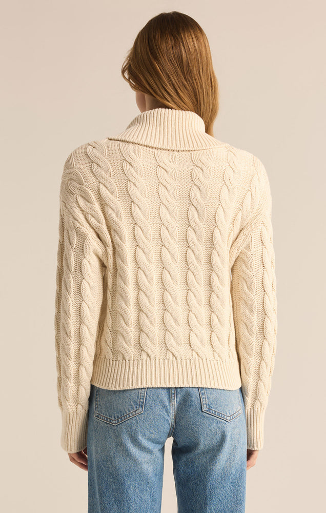 Hemingway Cable Cardigan Sea Salt